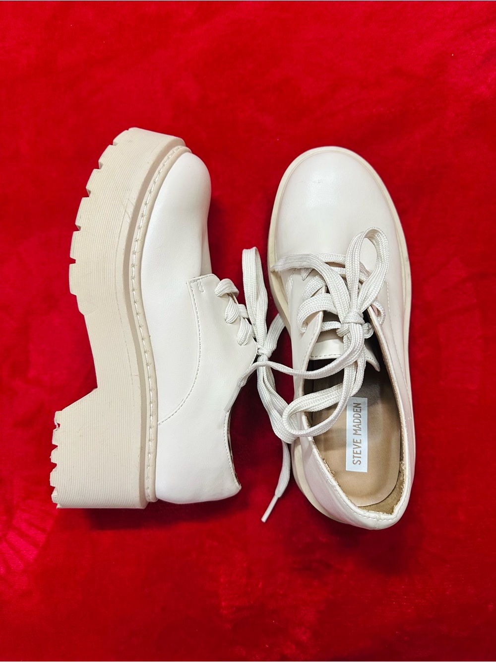 Steve Madden Women Chunky Platform Lace-Up Shoes Boots Size 6